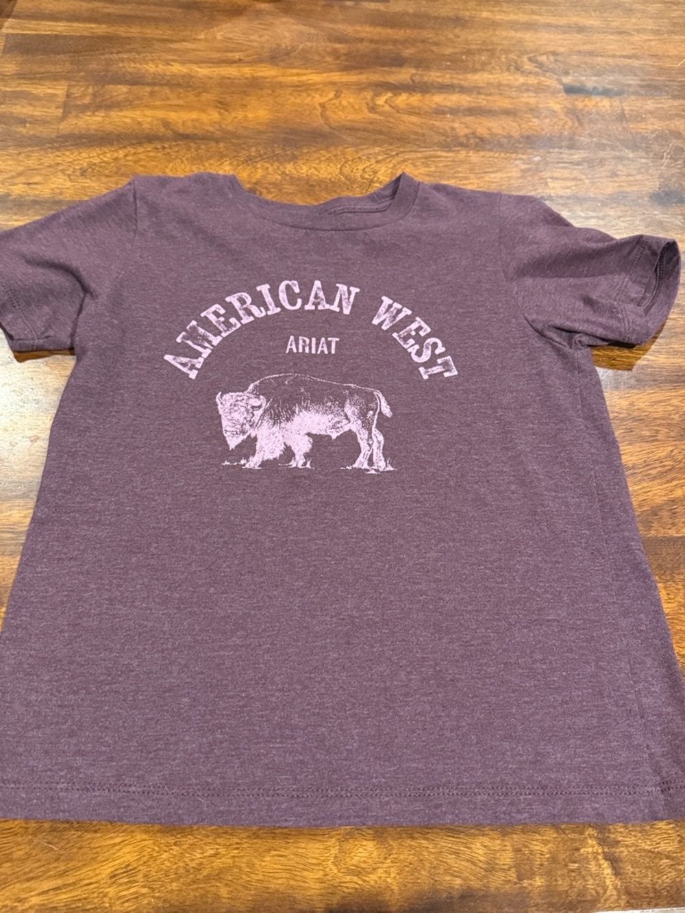 Ariat Youth Girls Plum American West Buffalo Graphic Tee